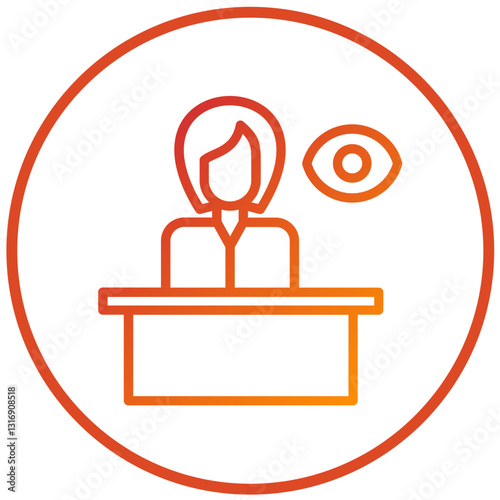 Vector Design Witness Icon Style