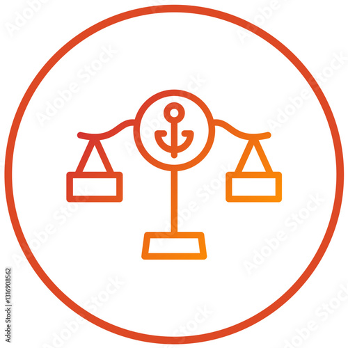 Vector Design Maritime Law Icon Style