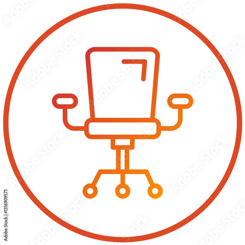 Vector Design Office Chair Icon Style