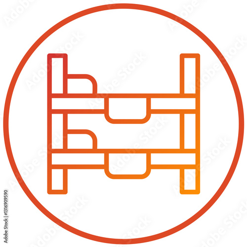 Vector Design Bunk Bed Icon Style