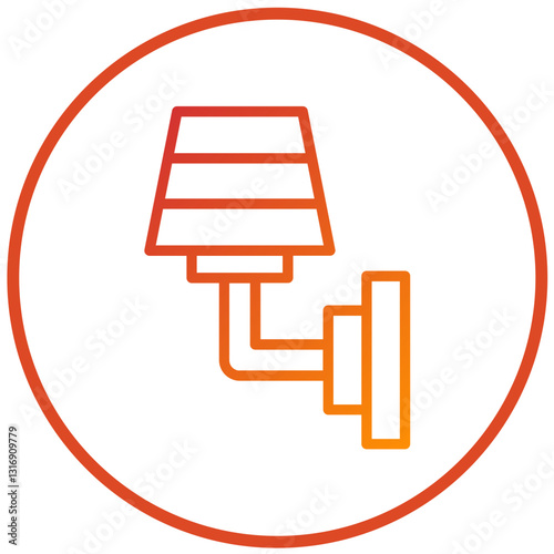 Vector Design Wall Lamp Icon Style