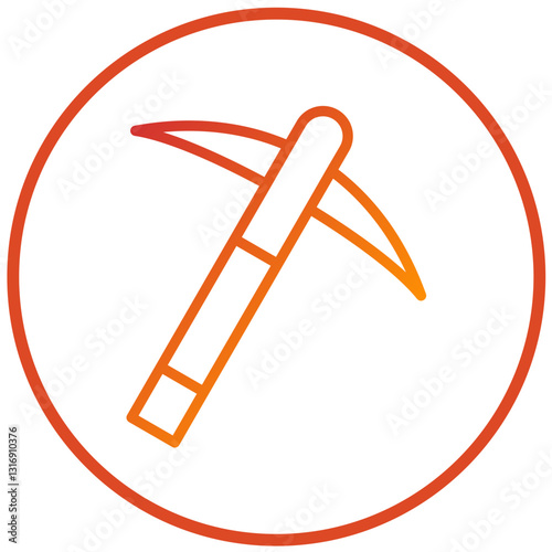 Vector Design Pickaxe Icon Style