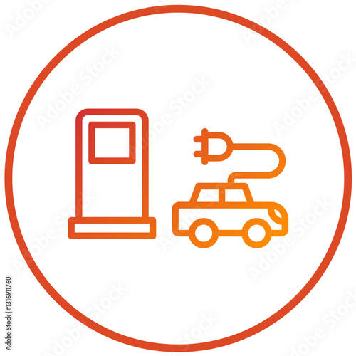 Vector Design Electric Station Icon Style
