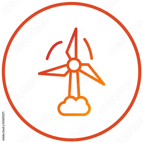 Vector Design Wind Turbine Icon Style