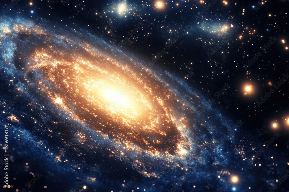 Fototapeta premium Interstellar Galaxy Nebula in Deep Space