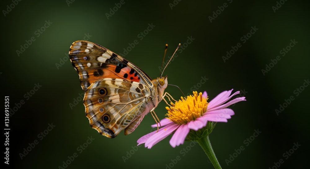 Stunning Macro Shot of a Colorful Butterfly Stunning Macro Shot of a Colorful Butterfly