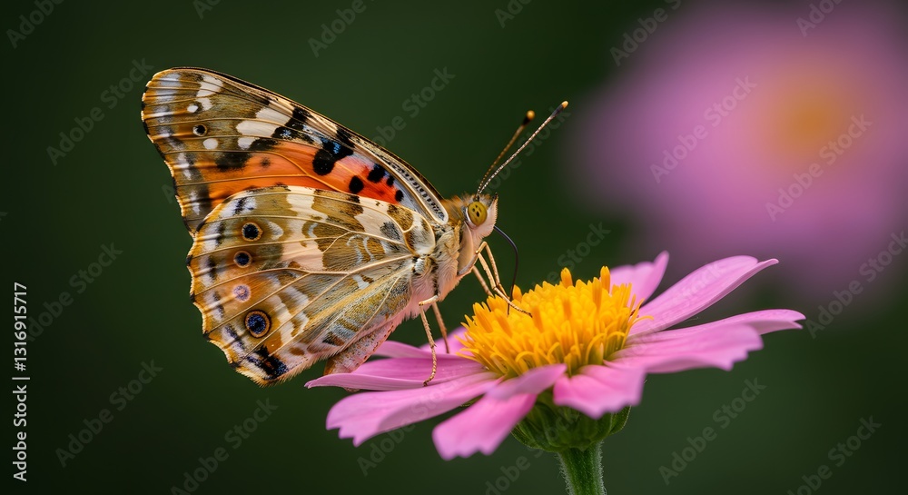 Obraz premium Stunning Macro Shot of a Colorful Butterfly