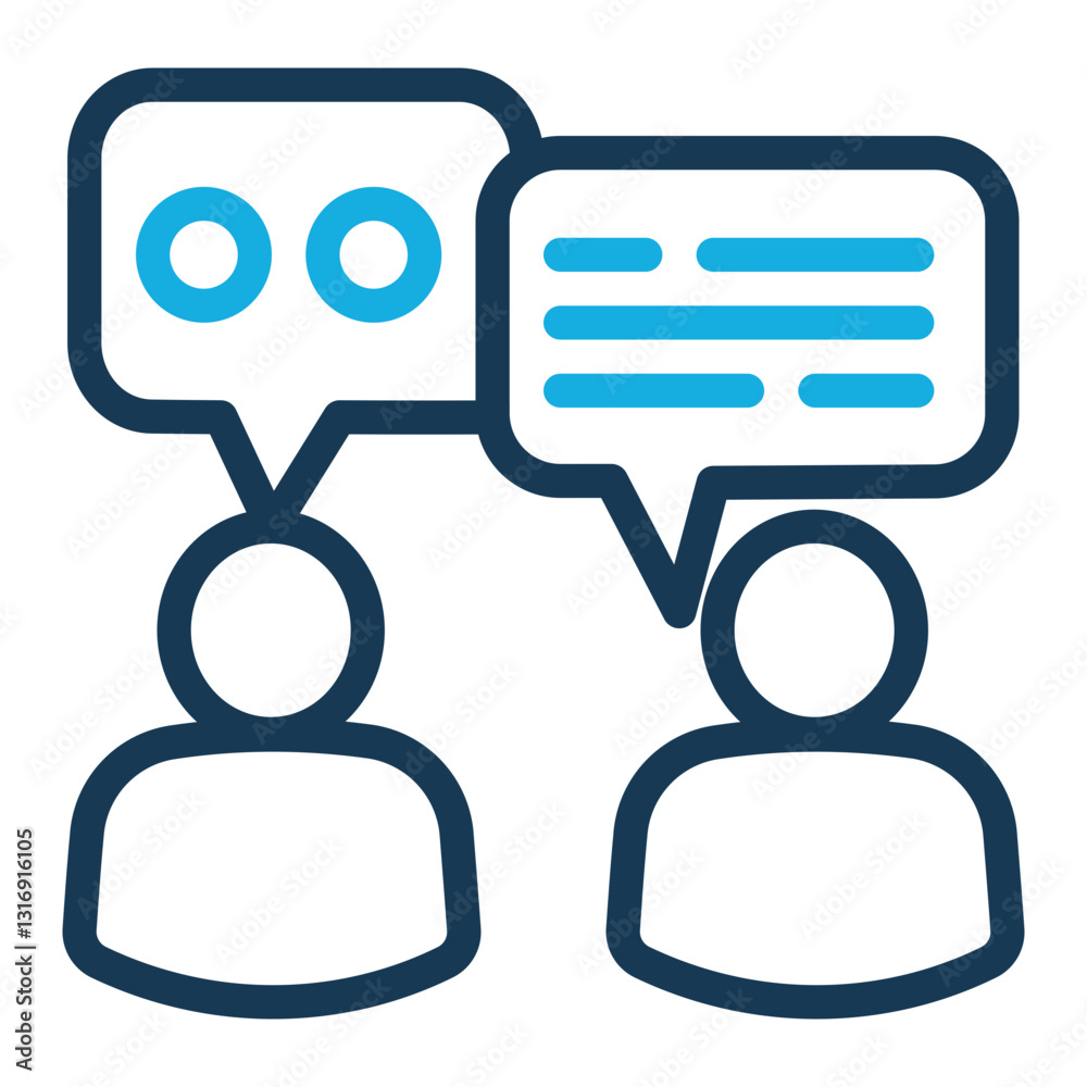 Communication Icon - Line Color - Business Value Themes Communication Icon - Line Color - Business Value Themes