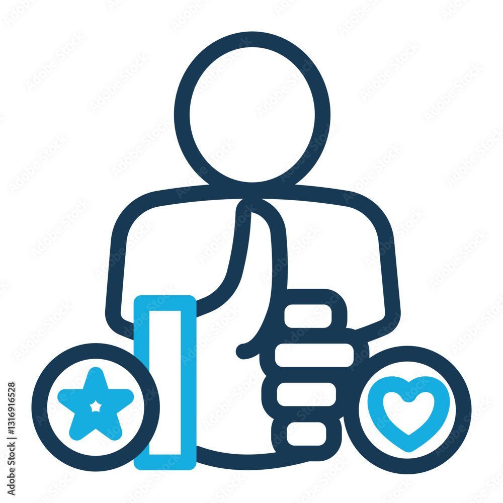 Customer Review Icon - Line Color - Business Value Themes