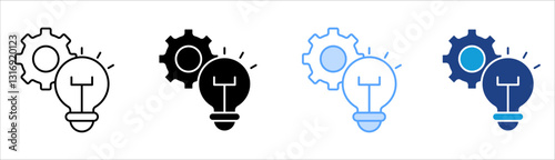 Lean Management Icon Set Multiple Style Collection