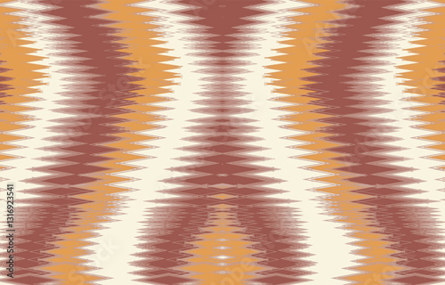 Geometric and ethnic Native American tribal patterns, featuring Aztec and Navajo motifs, create a seamless decorative texture. Design for background ,curtain, carpet, clothing, wrapping, Batik.