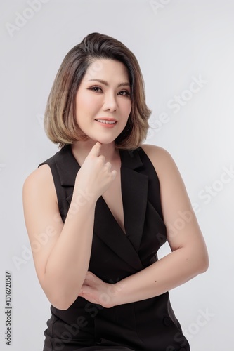 Business women in black.