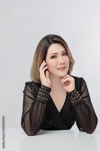 Business women in black.