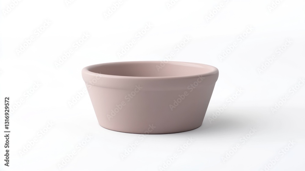 Small, round, light mauve-colored bowl Small, round, light mauve-colored bowl