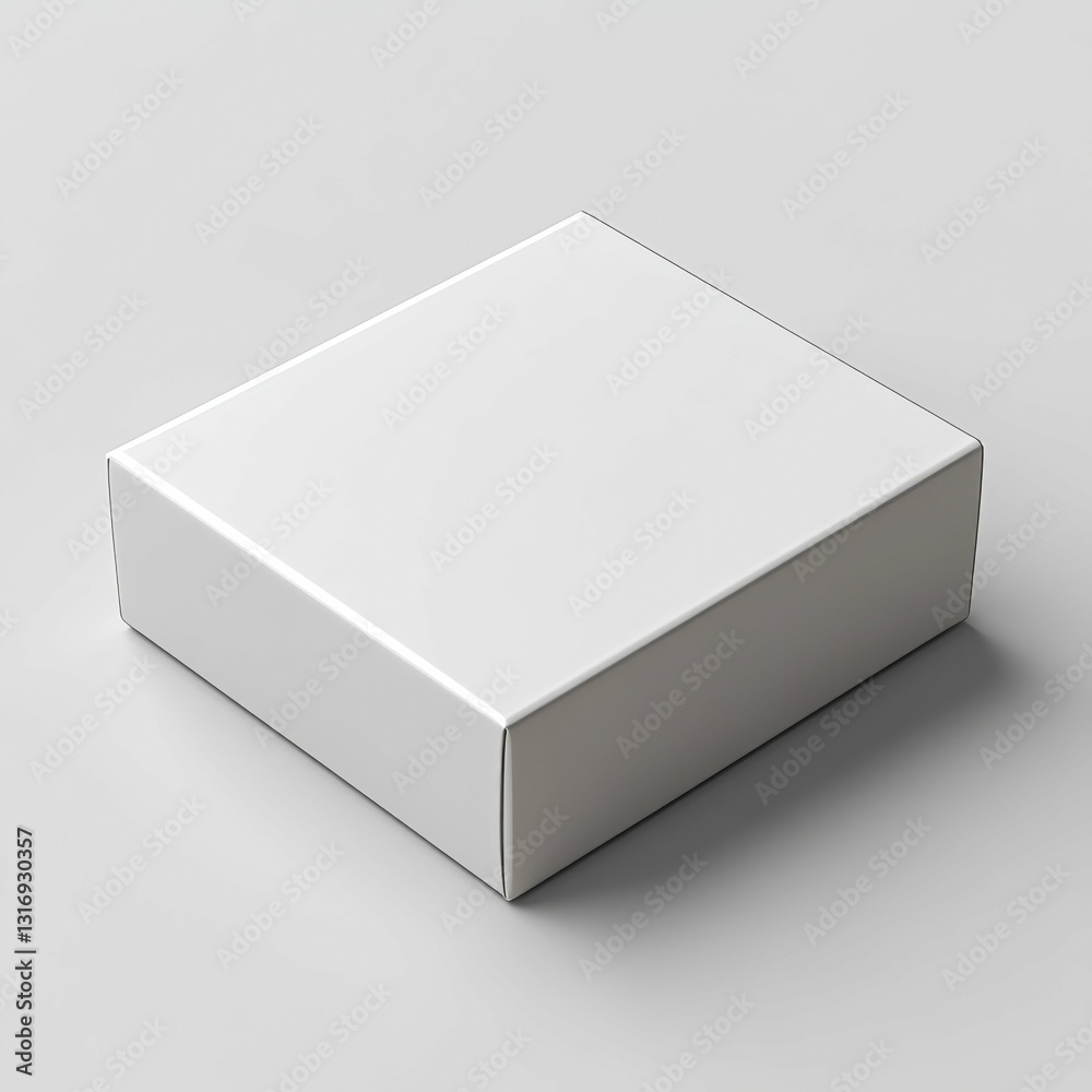 Fototapeta premium Blank White Box Mockup - Packaging Design Template