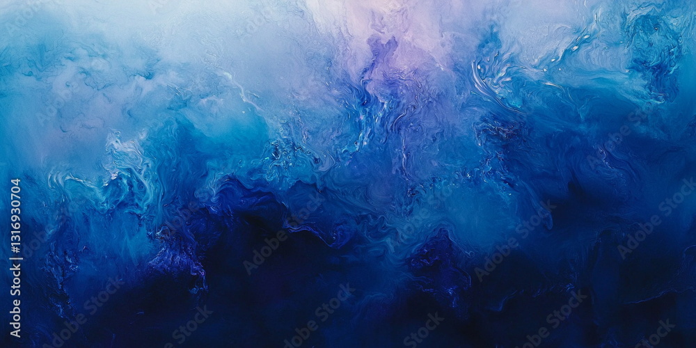 Fototapeta premium Deep blue abstract background. Soft mixing of colors with pink