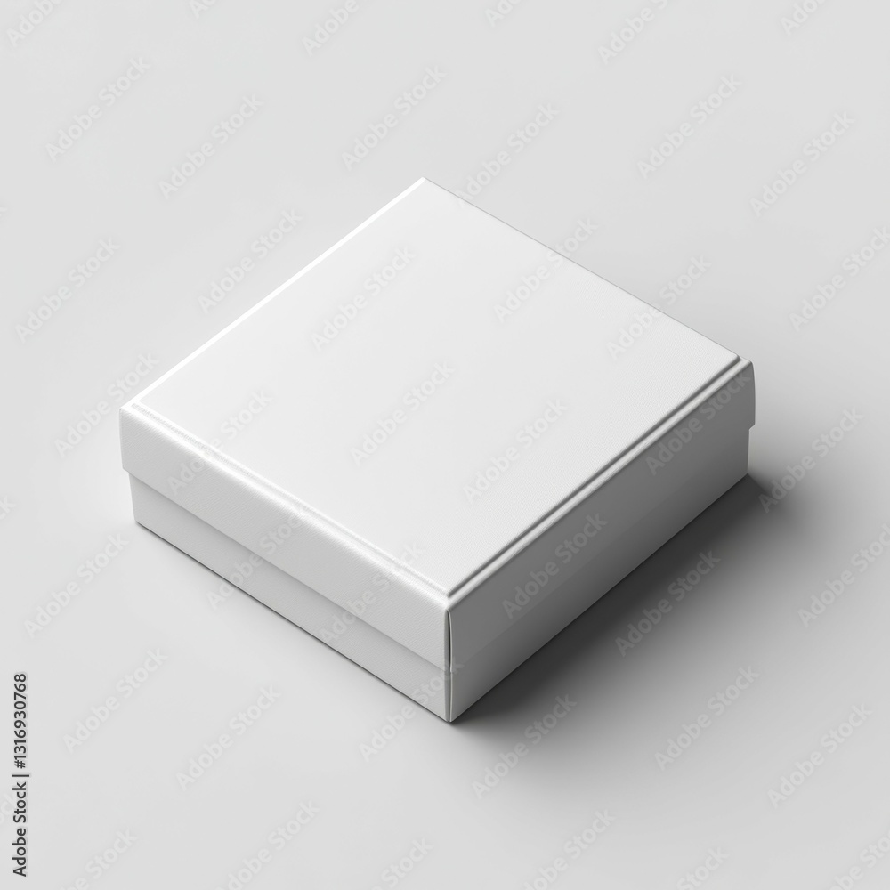 Fototapeta premium Blank White Gift Box Mockup