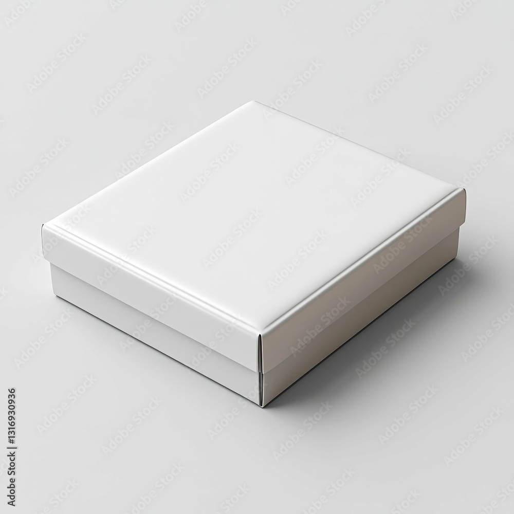 Fototapeta premium Blank White Gift Box Mockup