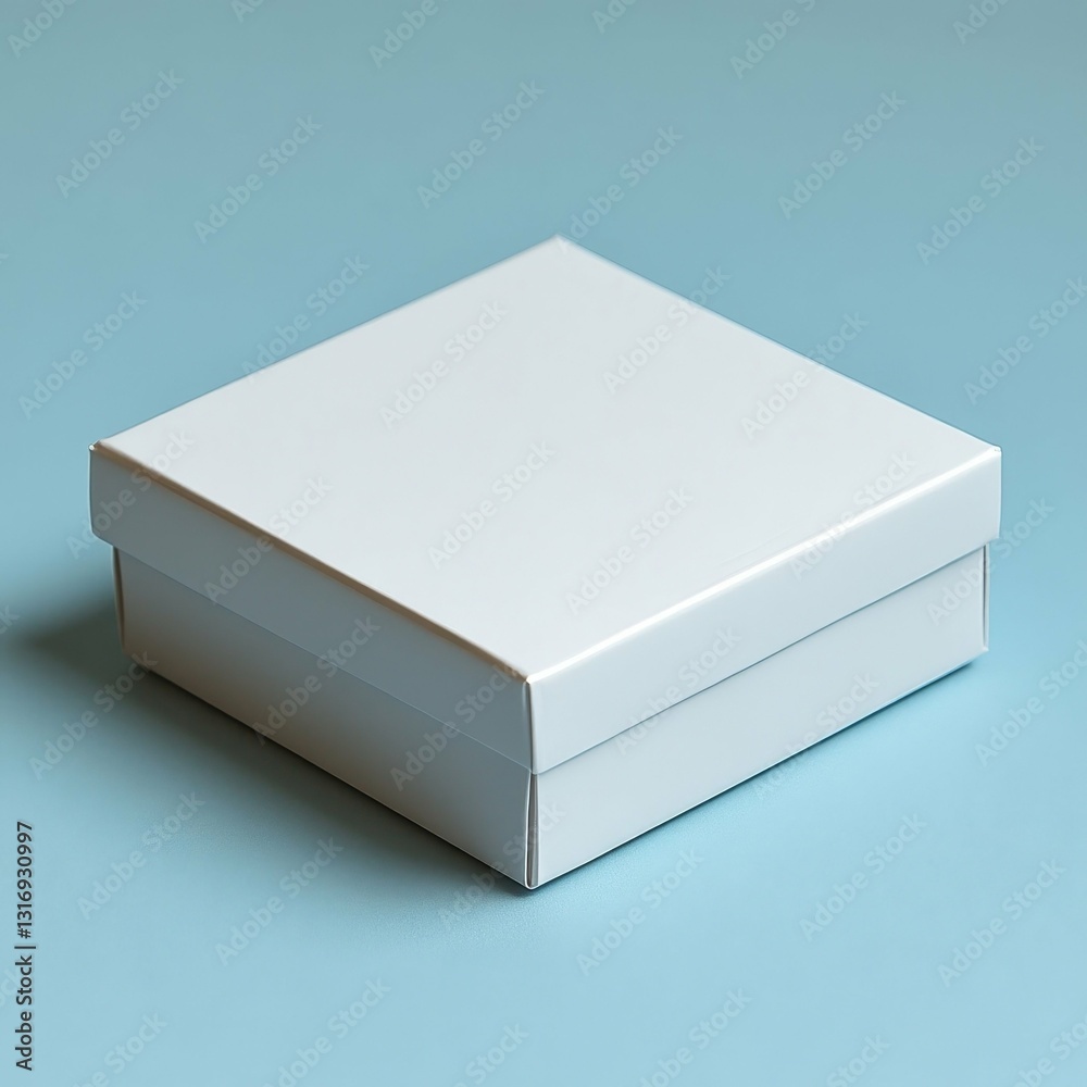 Fototapeta premium Blank White Gift Box - Simple Packaging Design