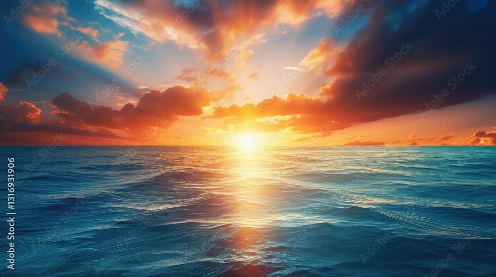 Fototapeta premium rays light flare blue