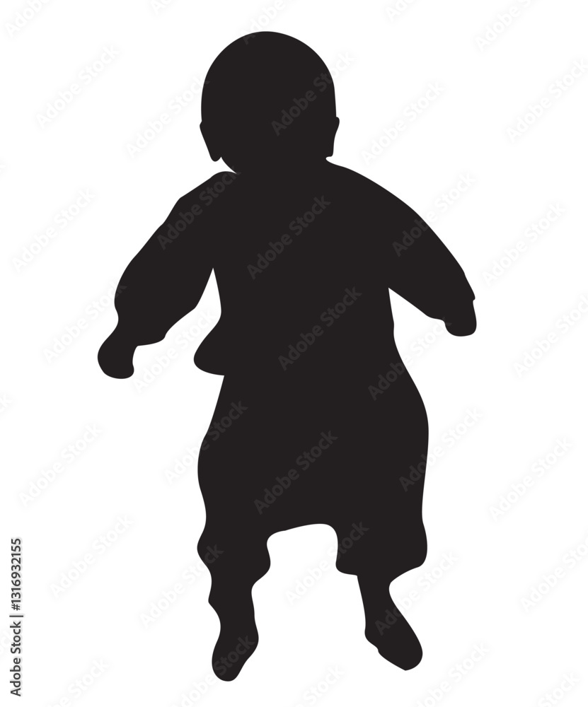 silhouette baby shape vector design