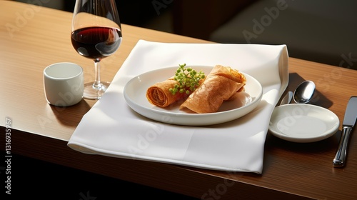 serving white cloth napkin