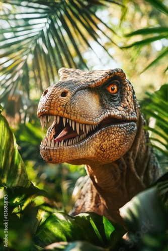 Angry T-Rex in Jungle photo