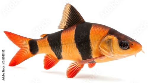 Clown loach isolated on white background