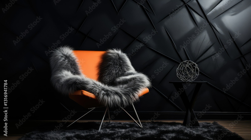 Obraz premium living black geometric
