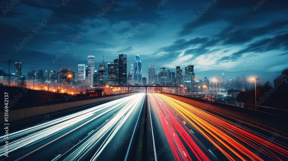 Fototapeta premium urban infinite road