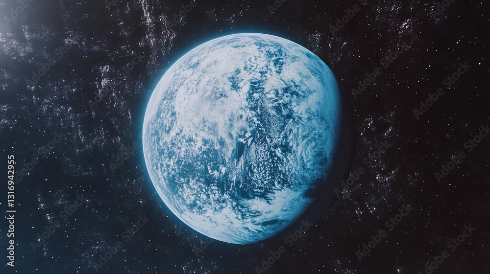 Obraz premium Stunning View of Earth from Space Orbiting Planet Blue Planet Space Exploration