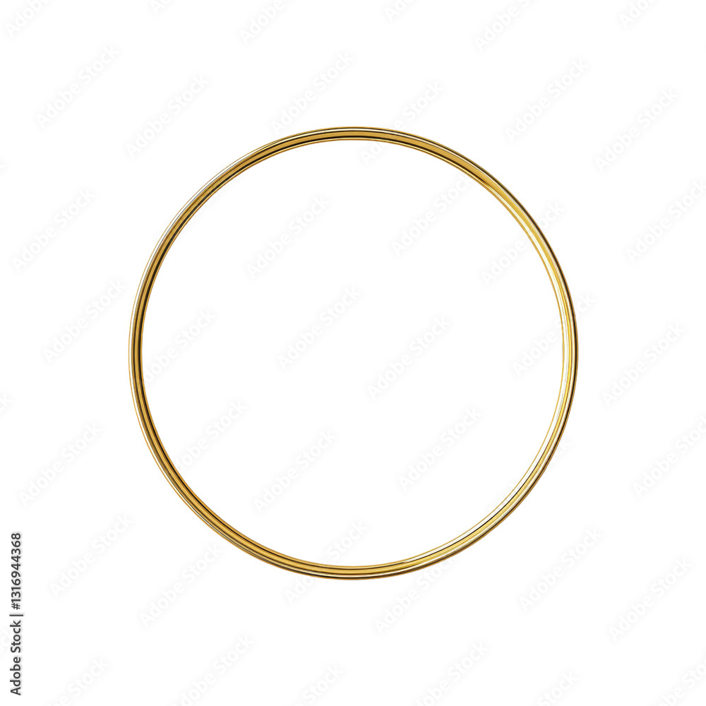Golden Circle Frame, Elegant Round Border for Design Projects Golden Circle Frame, Elegant Round Border for Design Projects