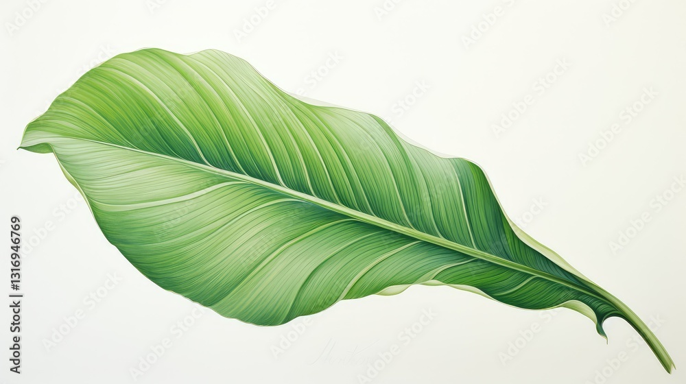 Fototapeta premium floor big leaf on white