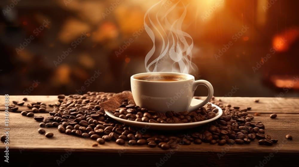 Obraz premium wooden background coffee