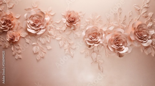 floral elegant rose gold background