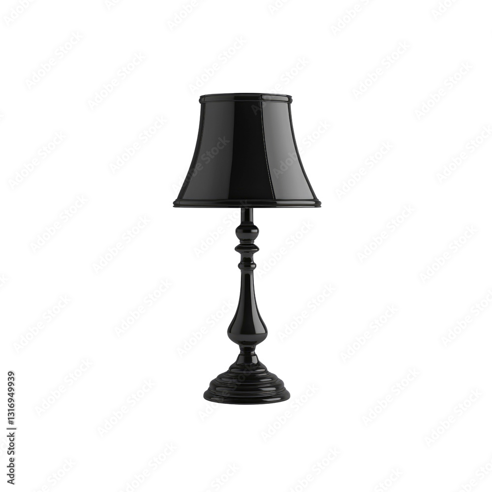 Obraz premium Elegant Black Table Lamp with Classic Design