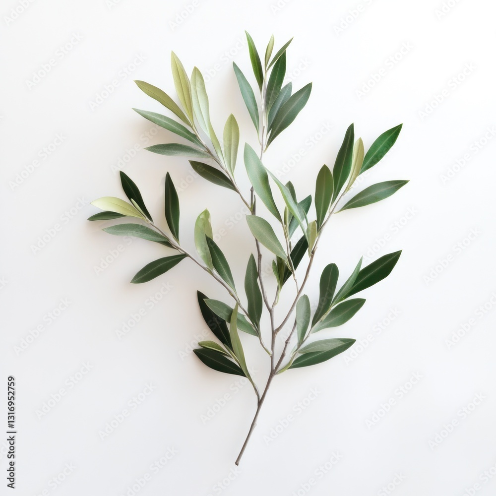 Fototapeta premium Fresh olive branch sprigs