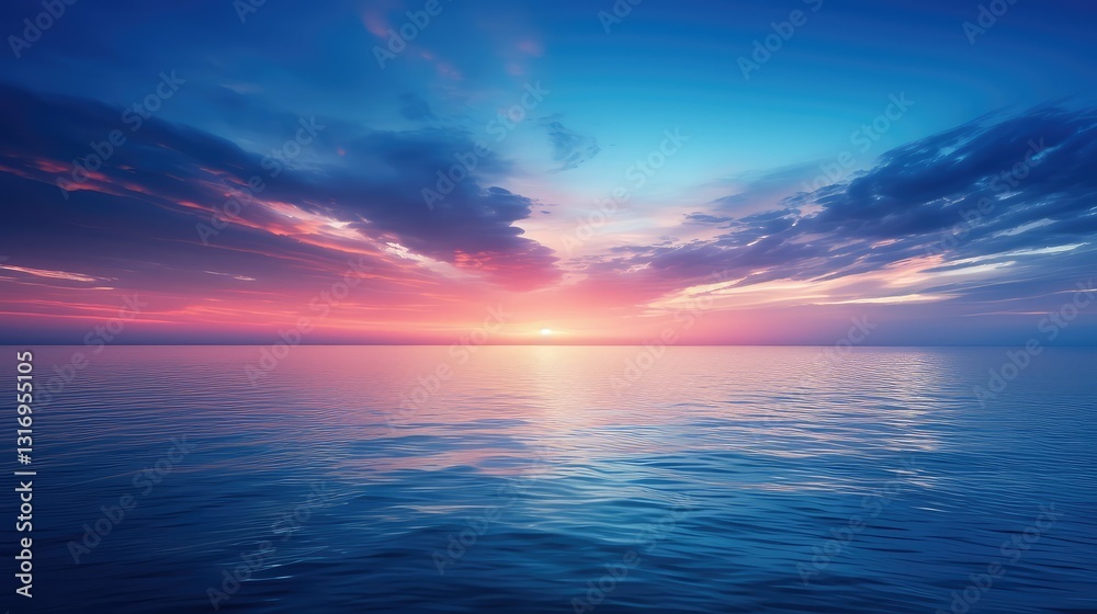 Fototapeta premium horizon deep blue gradient