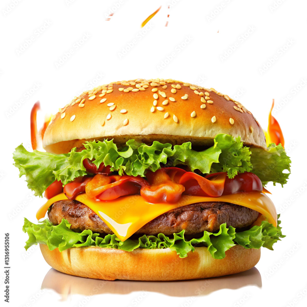 hamburger isolated on white hamburger isolated on white