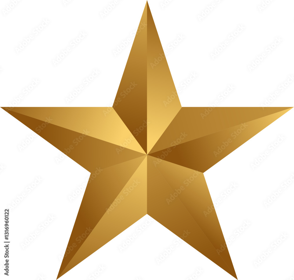 Obraz premium gold star on white background