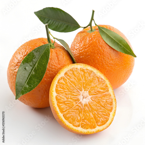 oranges with leaves