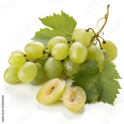 grapes on white background