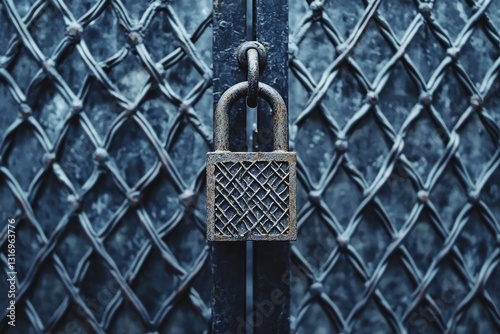 A weathered lock dangles from a shattered gate, representing lost chances and the decline of aspirations that once held promise.