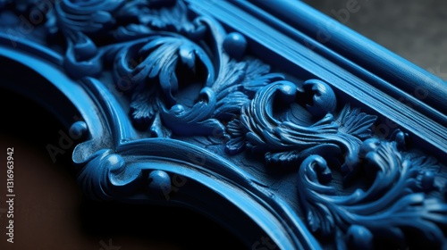 elegant blue photo frame