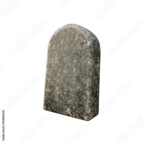 Ancient Stone Tablet - Isolated 3D Render of Weathered Headstone