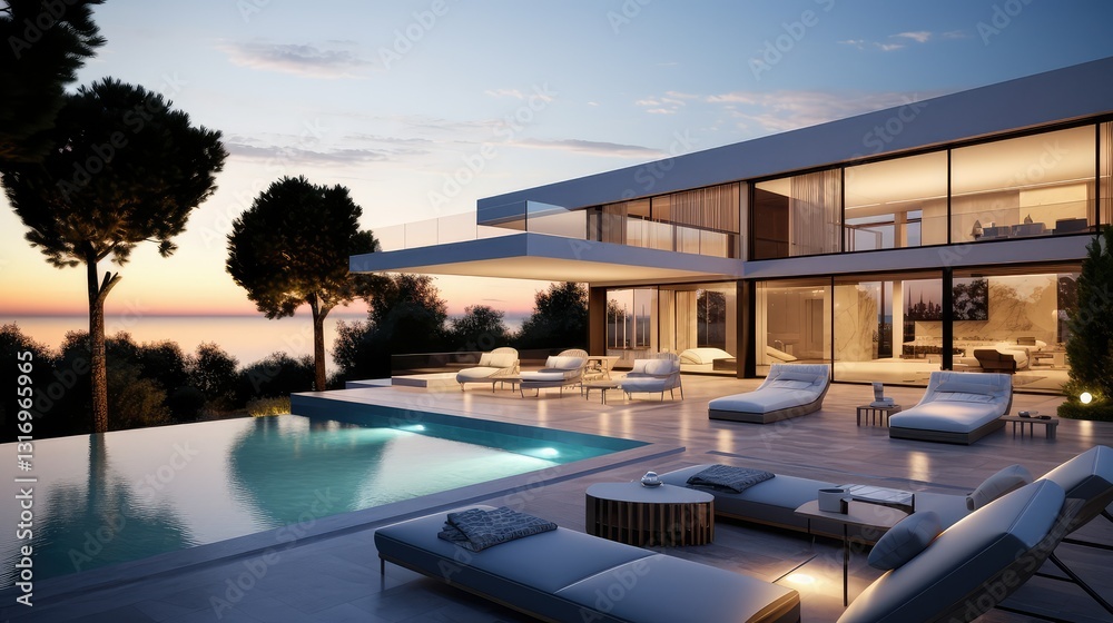 Fototapeta premium sleek french house