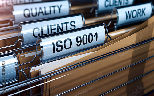 Obraz na płótnie ISO 9001 Quality Certification and Standards Compliance, ISO certification, quality assurance, process improvement, business standards, compliance management, ISO standards, certification process. w salonie