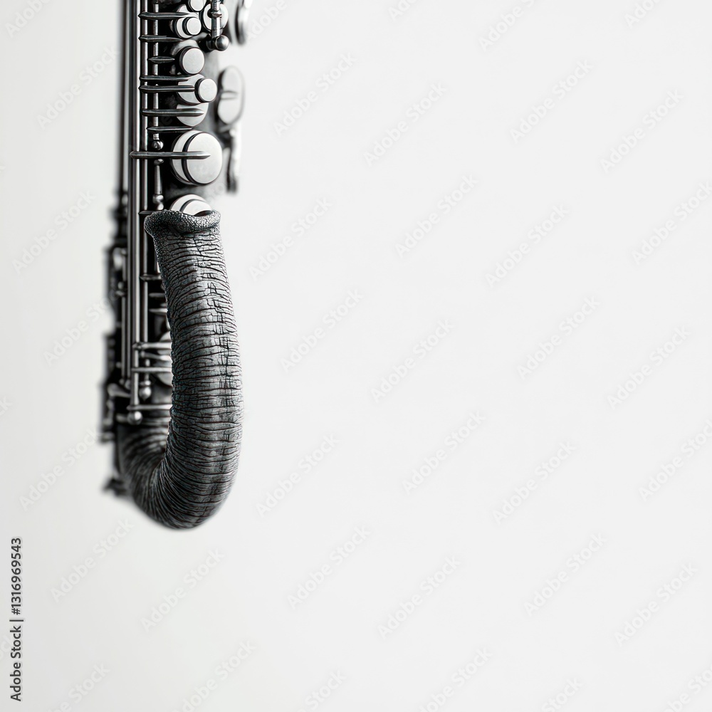 Naklejka premium Elephant Trunk Clarinet Fusion