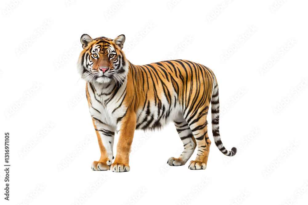 Fototapeta premium tiger isolated on white background