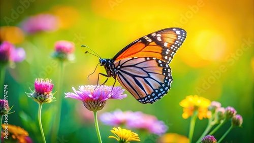 Beautiful butterfly perched on a wildflowers, nature, flowers,  nature, flowers, greenery, macro, detail, delicate,beauty